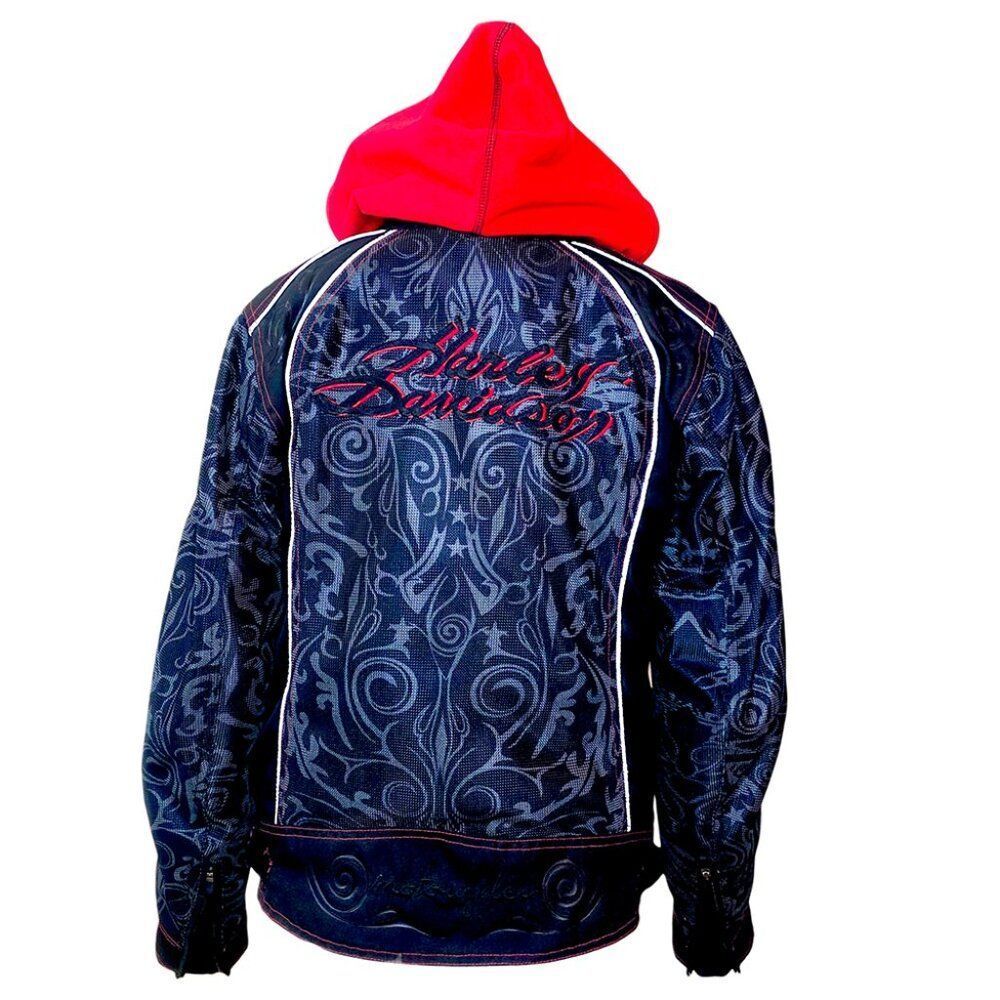 Harley-Davidson Women’s Zip Hoodie Jacket Black Red Logo